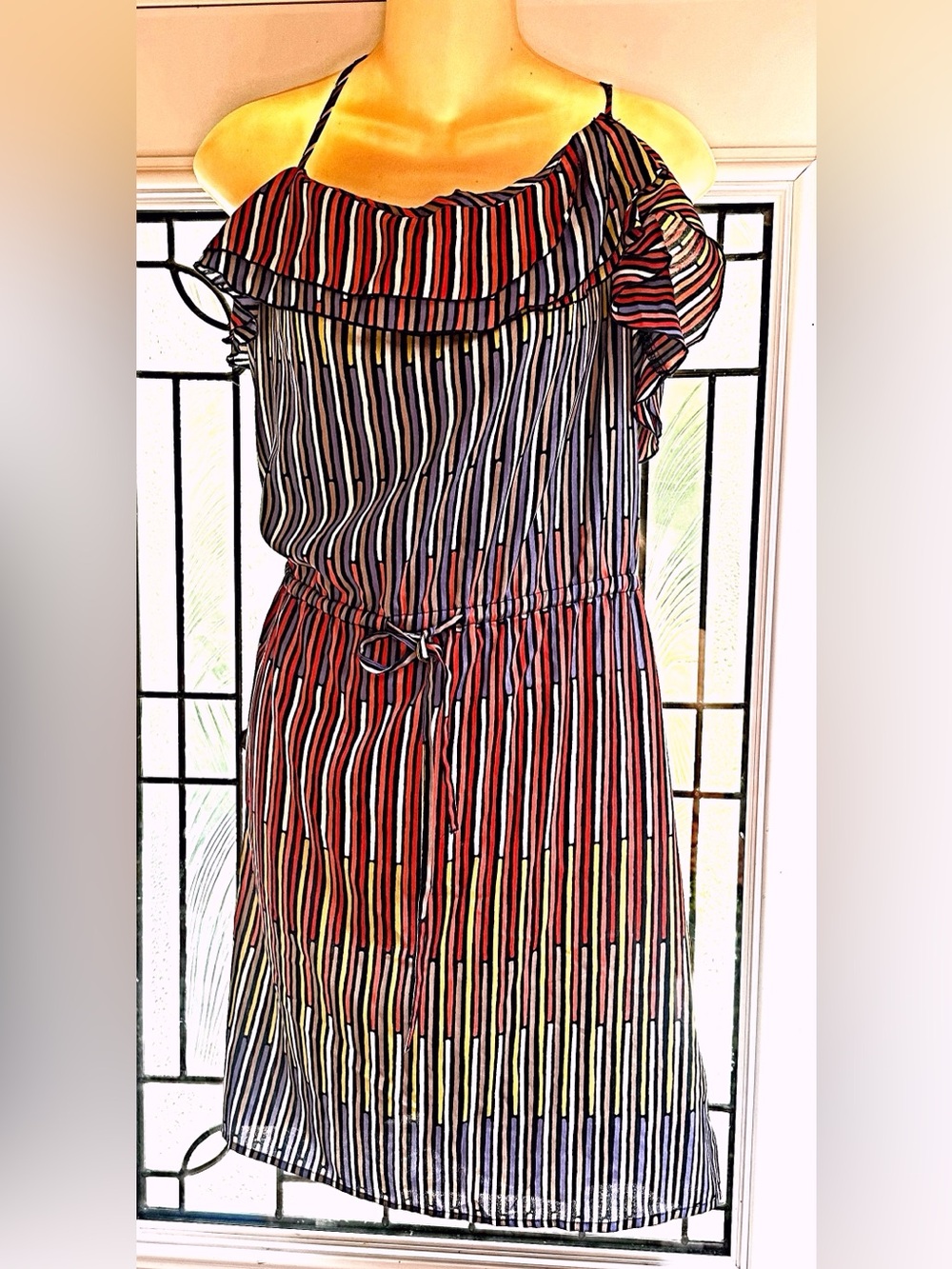 GAP Multicolor Striped Ruffle Sundress - Picture 3 of 8